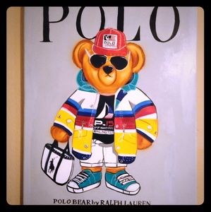 24x42 custom polo bear canvas